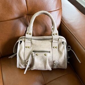 Real leather designer inspired city bag